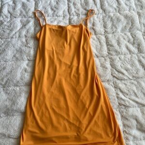 Spaghetti Strap Slip Dress - yellow